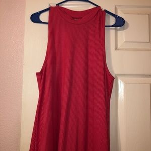 HOT PINK HIGH NECK DRESS